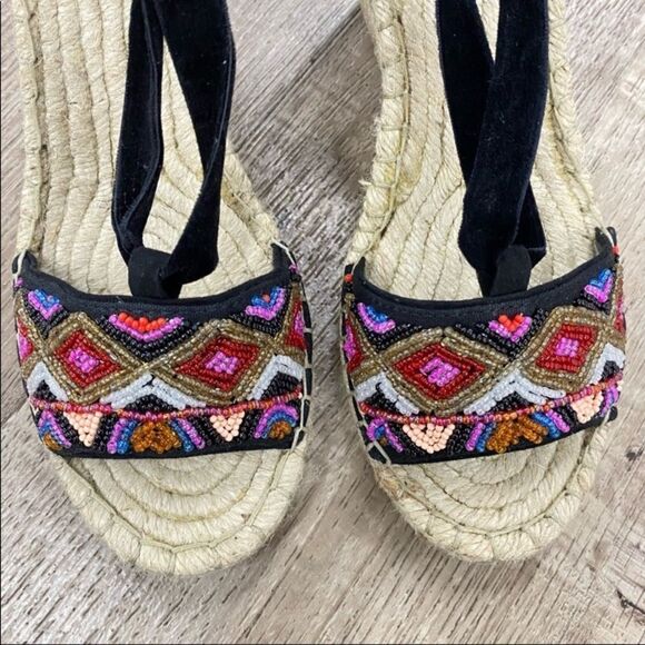 Ash Paola Platform Beaded Wedges - Picture 6 of 6